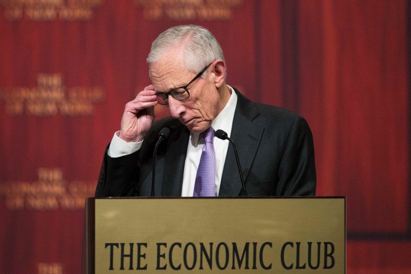 Stanley Fischer, Vice Chairman of the Federal Reserve Board of Governors, speaks to the Economic Club of New York, Monday, Oct. 17, 2016. (AP Photo/Mark Lennihan)