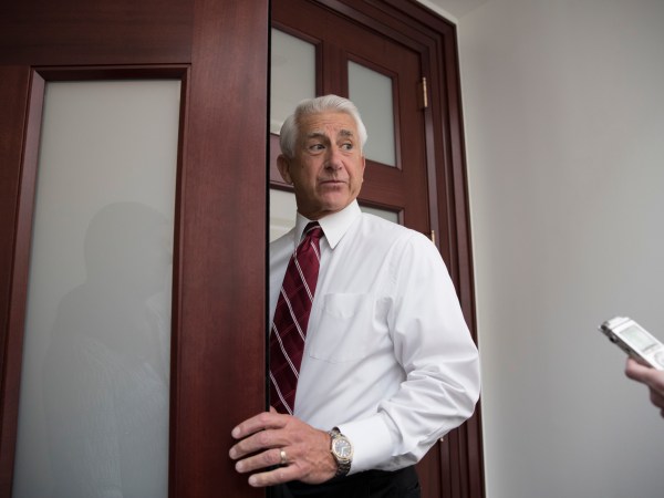 Rep. Dave Reichert, R-Wash., arrives for a House Republican Conference meeting on Capitol Hill in Washington, Friday, July 28, 2017. Dealing a serious blow to President Donald Trump's agenda, the Senate early Friday rejected a measure to repeal parts of former President Barack Obama's health care law after a night of high suspense in the U.S. Capitol.  (AP Photo/J. Scott Applewhite)