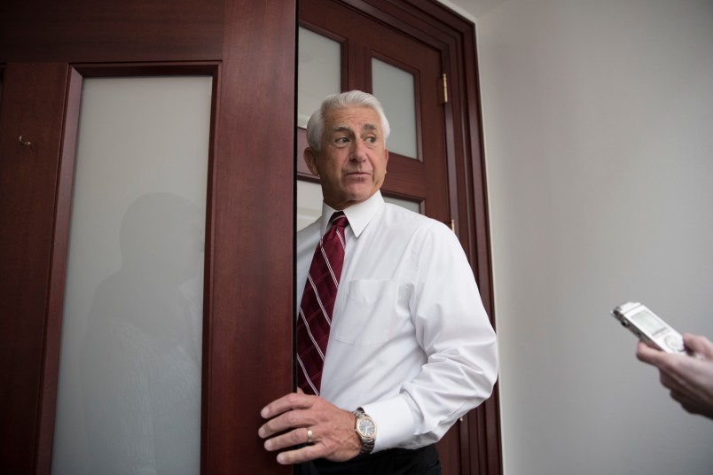 Rep. Dave Reichert, R-Wash., arrives for a House Republican Conference meeting on Capitol Hill in Washington, Friday, July 28, 2017. Dealing a serious blow to President Donald Trump's agenda, the Senate early Friday rejected a measure to repeal parts of former President Barack Obama's health care law after a night of high suspense in the U.S. Capitol.  (AP Photo/J. Scott Applewhite)