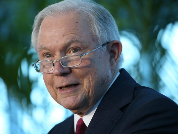 U.S. Attorney General Jeff Sessions speaks during a news conference, Wednesday, Aug. 16, 2017, at PortMiami in Miami. As The White House wages a fight with cities and states over how far they can cooperate with federal immigration authorities, Sessions visited Miami to hail it as an example of a place that reversed its sanctuary policies to follow President Donald Trump’s orders. (AP Photo/Wilfredo Lee)