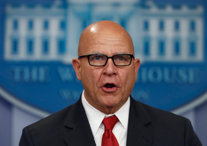 National security adviser H.R. McMaster, speaks during the news briefing at the White House, in Washington, Friday, Aug. 25, 2017. (AP Photo/Carolyn Kaster)