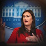 White House press secretary White House press secretary Sarah Huckabee Sanders speaks during the daily news briefing at the White House, in Washington, Tuesday, Sept. 5, 2017. Huckabee Sanders discussed the Deferred Action for Childhood Arrivals, or DACA, and other topics. (AP Photo/Carolyn Kaster)