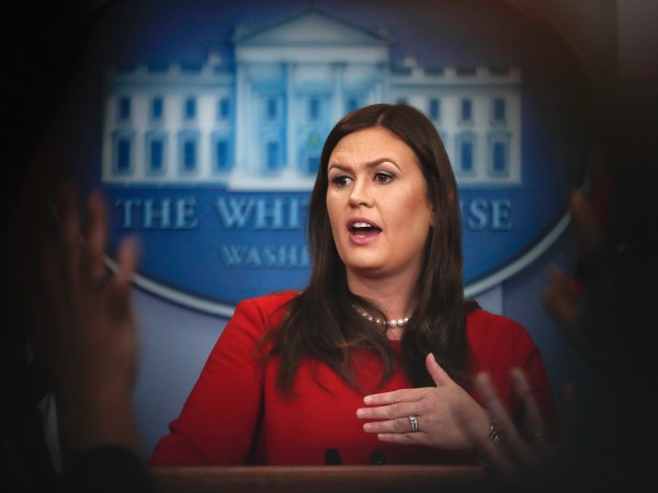 White House press secretary White House press secretary Sarah Huckabee Sanders speaks during the daily news briefing at the White House, in Washington, Tuesday, Sept. 5, 2017. Huckabee Sanders discussed the Deferred Action for Childhood Arrivals, or DACA, and other topics. (AP Photo/Carolyn Kaster)