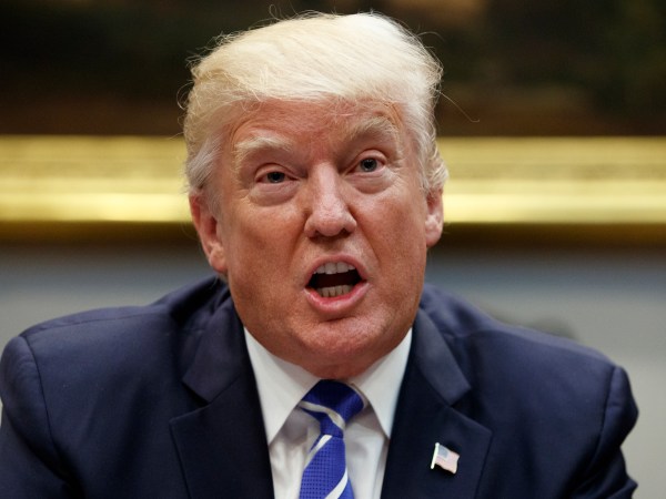 President Donald Trump speaks during a meeting with Congressional leaders and administration officials on tax reform, in the Roosevelt Room of the White House, Tuesday, Sept. 5, 2017, in Washington. (AP Photo/Evan Vucci)