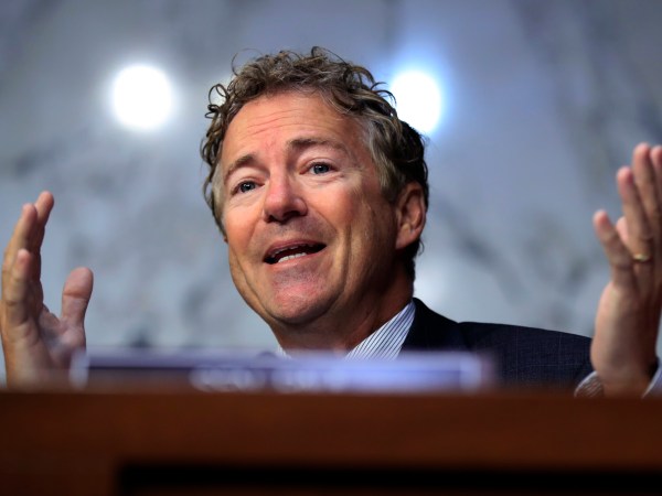 Senate Health, Education, Labor, and Pensions Committee member Sen. Rand Paul, R-Ky., questions state insurance commissioners during a hearing on the individual health insurance market for 2018 on Capitol Hill in Washington, Wednesday, Sept. 6, 2017.   (AP Photo/Manuel Balce Ceneta)
