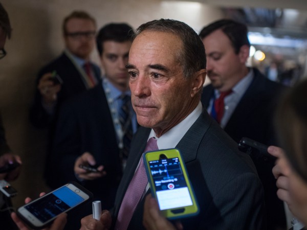 UNITED STATES - SEPTEMBER 06: Rep. Chris Collins, R-N.Y., leaves a meeting of the House Republican Conference in the Capitol on September 6, 2017. (Photo By Tom Williams/CQ Roll Call)
