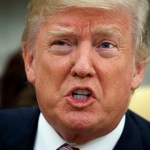 President Donald Trump speaks during a meeting with Amir of Kuwait Sheikh Sabah Al Ahmad Al Sabah, in the Oval Office of the White House, Thursday, Sept. 7, 2017, in Washington. (AP Photo/Evan Vucci)