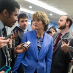 UNITED STATES - SEPTEMBER 07: Sen. Lisa Murkowski, R-Alaska, is seen in the Capitol's senate subway on September 7, 2017. (Photo By Tom Williams/CQ Roll Call)