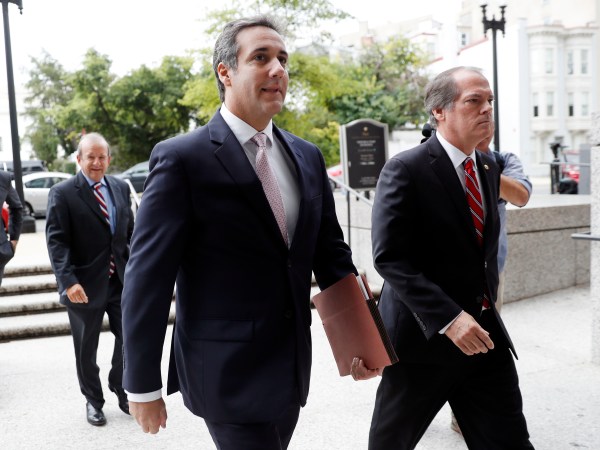 Michael Cohen, President Donald Trump’s personal attorney, arrives on Capitol Hill in Washington, Tuesday, Sept. 19, 2017. Cohen is schedule to testify before the Senate Intelligence Committee in a closed session. (AP Photo/Pablo Martinez Monsivais)