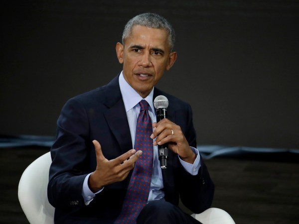 Former President Barack Obama speaks during the Goalkeepers Conference hosted by the Bill and Melinda Gates Foundation, Wednesday, Sept. 20, 2017, in New York. (AP Photo/Julio Cortez)