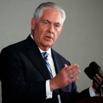 Secretary of State Rex Tillerson speaks at a press briefing at the Hilton Midtown hotel during the United Nations General Assembly, Wednesday, Sept. 20, 2017, in New York. (AP Photo/Evan Vucci)
