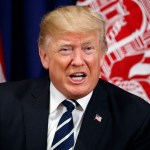 President Donald Trump speaks at a meeting with Afghan President Ashraf Ghani at the Palace Hotel during the United Nations General Assembly, Thursday, Sept. 21, 2017, in New York. (AP Photo/Evan Vucci)