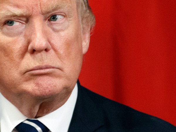 President Donald Trump listens during a meeting with Japanese Prime Minister Shinzo Abe at the Palace Hotel during the United Nations General Assembly, Thursday, Sept. 21, 2017, in New York. (AP Photo/Evan Vucci)