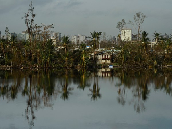 A view of Buena Vista community  from the Teodoro Moscoso bridge on the fourth day after the impact of Maria, a Category 5 hurricane that crossed the island, in San Juan, Puerto Rico, Sunday, September 24, 2017. Shortly after the passing of the hurricane all communications collapsed all over the US Territory. (AP Photo/Carlos Giusti)