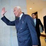 Longtime Donald Trump associate Roger Stone arrives to testify behind closed-doors as part of the House Intelligence Committee’s investigation into Russian meddling in the 2016 election, on Capitol Hill in Washington, Tuesday, Sept. 26, 2017. (AP Photo/J. Scott Applewhite)