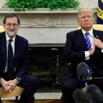 President Donald Trump meets with Spanish Prime Minister Mariano Rajoy at the White House, Tuesday, Sept. 26, 2017, in Washington. (AP Photo/Evan Vucci)
