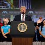 President Donald Trump speaks to the National Association of Manufactures at the Mandarin Oriental hotel, Friday, Sept. 29, 2017, in Washington. (AP Photo/Evan Vucci)