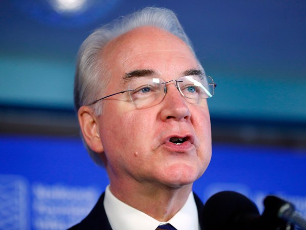 Health and Human Services Secretary Tom Price speaks during a National Foundation for Infectious Diseases (NFID) news conference  recommending everyone age six months an older be vaccinated against influenza, Thursday, Sept. 28, 2017 in Washington. (AP Photo/Pablo Martinez Monsivais)