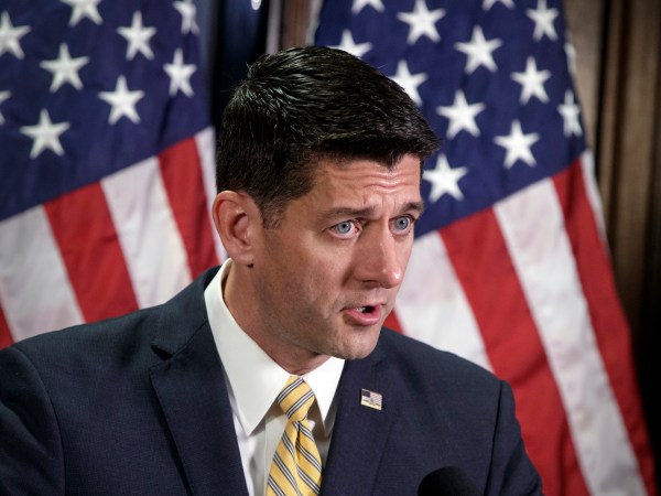 Speaker of the House Paul Ryan, R-Wis., meets reporters as the White House and congressional Republicans are finalizing a tax plan, at Republican National Committee Headquarters on Capitol Hill in Washington, Tuesday, Sept. 26, 2017. Ryan began his remarks by promising help for devastated Puerto Rico, calling it a "humanitarian crisis." (AP Photo/J. Scott Applewhite)