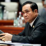 Thailand's Prime Minister Prayuth Chan-ocha attends the Dialogue of Emerging Market and Developing Countries on the sidelines of the BRICS Summit in Xiamen, China, Tuesday, Sept. 5, 2017. (Wu Hong/Pool Photo via AP)