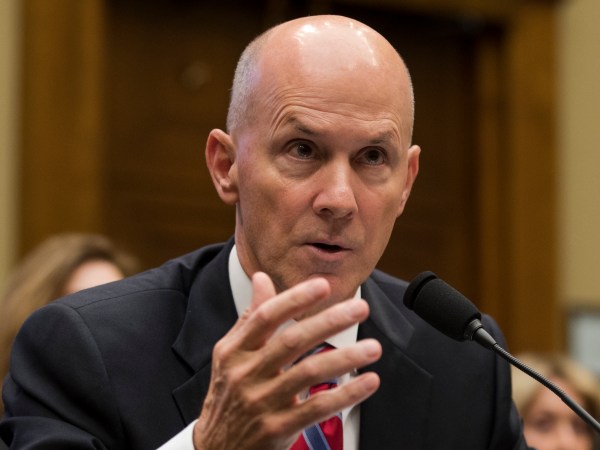 Former chairman and CEO of Equifax Richard F. Smith testifies before the Digital Commerce and Consumer Protection Subcommittee of the House Commerce Committee on Capitol Hill in Washington, Tuesday, Oct. 3, 2017. (AP Photo/Carolyn Kaster)