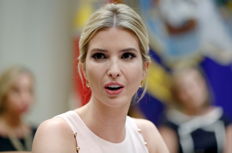 Ivanka Trump speaks in the Roosevelt Room of the White House in Washington, Wednesday, Aug. 2, 2017, during an event for military spouses to discuss the problems they face with employment, as part of "American Dream Week."  (AP Photo/Alex Brandon)