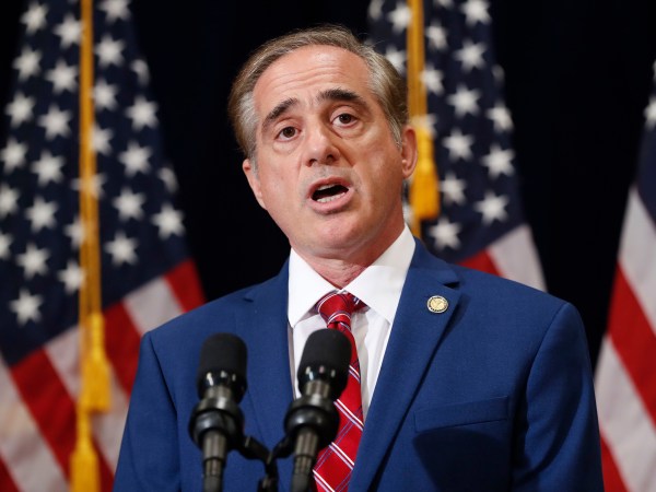 Veterans Affairs Secretary David Shulkin speaks to members of the media during a press briefing in Bridgewater, N.J., Wednesday, Aug. 16, 2017. (AP Photo/Pablo Martinez Monsivais)