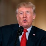 President Donald Trump speaks during an event to announce the nomination of Kirstjen Nielsen to be Secretary of Homeland Security, in the East Room of the White House, Thursday, Oct. 12, 2017, in Washington. (AP Photo/Evan Vucci)