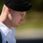 Army Sgt. Bowe Bergdahl leaves a motions hearing during a lunch break on Wednesday, Sept. 27, 2017, in Fort Bragg, N.C.  A military judge has denied efforts by Bergdahl to gather more information on discussions between a prosecutor and the Trump administration.  Bergdahl faces court-martial on charges that he endangered comrades by walking off his post in Afghanistan in 2009.  (Andrew Craft/The Fayetteville Observer via AP)