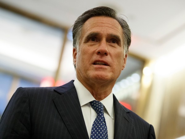 Former Republican presidential nominee Gov. Mitt Romney talks with reporters after eating dinner with President-elect Donald Trump at Jean-Georges restaurant, Tuesday, Nov. 29, 2016, in New York. (AP Photo/Evan Vucci)