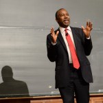 Yale alumnus Dr. Benjamin Carson, President-elect Donald Trump’s pick for secretary of the U.S. Department of Housing and Urban Development, spoke at YaleThursday, Dec. 8 as a guest of the William F. Buckley Jr. Program at Yale. (AP Photo/Stephen Dunn)
