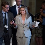 UNITED STATES - JULY 13: Rep. Marsha Blackburn, R-Tenn., talks with reporters in the Capitol on July 13, 2017. (Photo By Tom Williams/CQ Roll Call)
