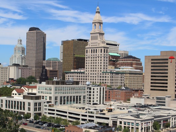 A view of the University of Connecticut's downtown Hartford campus shortly after it officially opened on Aug. 23, 2017.  The satellite campus will serve as home to 2,300 students and 300 UConn faculty members. (AP Photo/Pat Eaton-Robb)