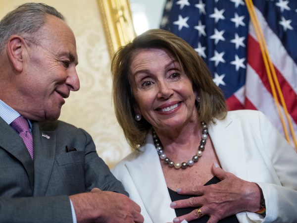 UNITED STATES - SEPTEMBER 14: Senate Minority Leader Charles Schumer, D-N.Y., and House Minority Leader Nancy Pelosi, D-Calif., attend a news conference on the Child Care for Working Families Act, which focuses on affordable early learning and care on September 14, 2017.(Photo By Tom Williams/CQ Roll Call)