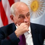 White House chief of staff John Kelly listens as President Donald Trump speaks during a dinner with Latin American leaders at the Palace Hotel during the United Nations General Assembly, Monday, Sept. 18, 2017, in New York. (AP Photo/Evan Vucci)