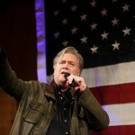 Former White House strategist Steve Bannon speaks at a rally for U.S. Senate hopeful Roy Moore, Monday, Sept. 25, 2017, in Fairhope, Ala. (AP Photo/Brynn Anderson)