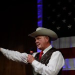 Former Alabama Chief Justice and U.S. Senate candidate Roy Moore speaks at a rally, Monday, Sept. 25, 2017, in Fairhope, Ala. (AP Photo/Brynn Anderson)