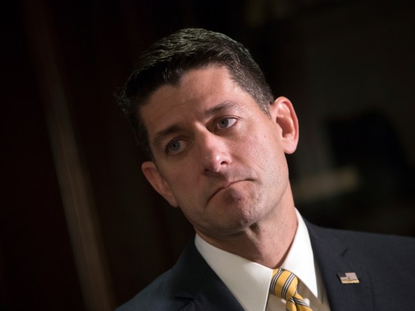 Speaker of the House Paul Ryan, R-Wis., meets reporters as the White House and congressional Republicans are finalizing a tax plan, at Republican National Committee Headquarters on Capitol Hill in Washington, Tuesday, Sept. 26, 2017. Ryan began his remarks by promising help for devastated Puerto Rico, calling it a "humanitarian crisis." (AP Photo/J. Scott Applewhite)