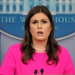 White House press secretary Sarah Huckabee Sanders speaks to the media during the daily briefing in the Brady Press Briefing Room of the White House, Wednesday, Oct. 11, 2017. (AP Photo/Pablo Martinez Monsivais)