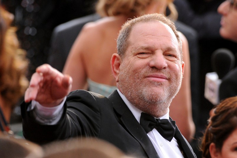 FILE- In this Feb. 22, 2015 file photo, Harvey Weinstein arrives at the Oscars at the Dolby Theatre in Los Angeles.  On Saturday, Oct. 14, 2016, the Academy of Motion Picture Arts and Sciences revoked Weinstein's membership. The decision, reached Saturday in an emergency session, comes in the wake of recent reports by The New York Times and The New Yorker magazine that revealed sexual harassment and rape allegations against him going back decades.(Photo by Vince Bucci/Invision/AP, File)