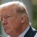 President Donald Trump listens to a questions prior to speaking  to members of the media in the Rose Garden of the White House, Monday, Oct. 16, 2017. (AP Photo/Pablo Martinez Monsivais)