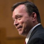 Christopher R. Sharpley appears before the Senate Intelligence Committee to be confirmed as the CIA inspector general, on Capitol Hill in Washington, Tuesday, Oct. 17, 2017. (AP Photo/J. Scott Applewhite)