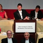 Speaker of the House Paul Ryan speaks during the 72nd Annual Alfred E. Smith Memorial Foundation dinner, Thursday, Oct. 19, 2017, in New York. (AP Photo/Julie Jacobson)