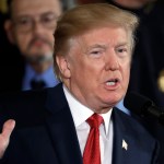 President Donald Trump speaks during an event to declare the opioid crisis a "Public Health Emergency," in the East Room of the White House, Thursday, Oct. 26, 2017, in Washington. (AP Photo/Evan Vucci)