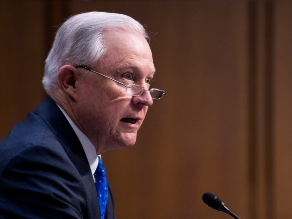 UNITED STATES - OCTOBER 18: Attorney General Jeff Sessions testifies during the Senate Judiciary Committee hearing on Full committee hearing on "Oversight of the U.S. Department of Justice" on Wednesday, Oct. 18, 2017. (Photo By Bill Clark/CQ Roll Call) (CQ Roll Call via AP Images)