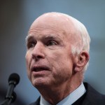 Sen. John McCain, R-Ariz., speaks after he received the Liberty Medal from the National Constitution Center in Philadelphia, Monday, Oct. 16, 2017. The honor is given annually to an individual who displays courage and conviction while striving to secure liberty for people worldwide. (AP Photo/Matt Rourke)