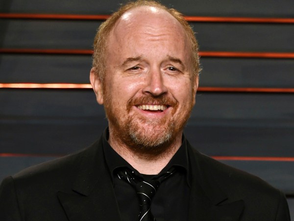 FILE - In this Feb. 28, 2016 file photo, Louis C.K. arrives at the Vanity Fair Oscar Party in Beverly Hills, Calif. The actor-comedian has pushed pause on his FX series and is launching a year-long stand-up comedy tour comprised of all-new material. (Photo by Evan Agostini/Invision/AP, File)