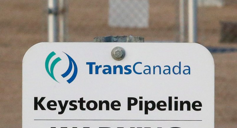 TransCanada's Keystone pipeline facilities are seen in Hardisty, Alberta, Canada, on Friday, Nov. 6, 2015.  Following the Obama administration’s rejection of the Keystone XL pipeline, the oil industry faces the tricky task of making sure the crude oil targeted for the pipeline still gets where it needs to go.  (Jeff McIntosh/The Canadian Press via AP) MANDATORY CREDIT