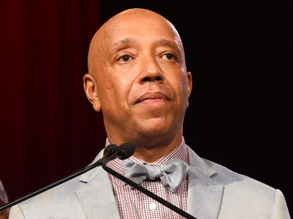 Russell Simmons speaks on stage at the RUSH Philanthropic Arts Foundation’s Art for Life Benefit at Fairview Farms in Water Mill on Saturday, July 18, 2015, in New York. (Photo by Scott Roth/Invision/AP)