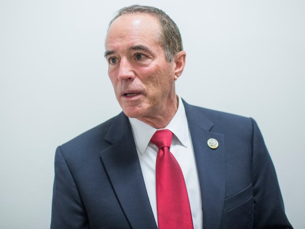 UNITED STATES - APRIL 26: Rep. Chris Collins, R-N.Y., leaves a meeting of the House Republican Conference in the Capitol on April 26, 2017. (Photo By Tom Williams/CQ Roll Call)